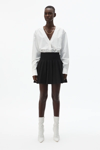 Shop Alexander Wang Shortrowed Mini Skirt In Black