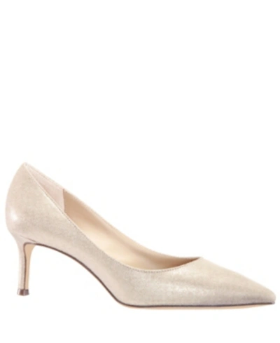 Shop Nina Women's 60 Evening Pumps In Taupe Reflective Suedette