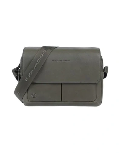 Shop Piquadro Handbags In Dark Green