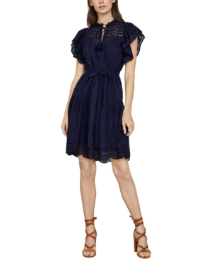 bcbg ruffled mini dress