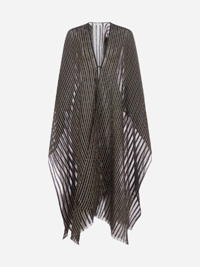 Shop Saint Laurent Cashmere, Linen And Silk Poncho