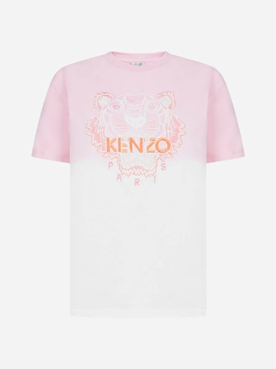 Shop Kenzo Tiger-logo Cotton T-shirt