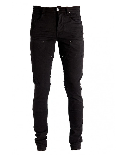 Shop Amiri Workman Skinny Denim Jeans In Black