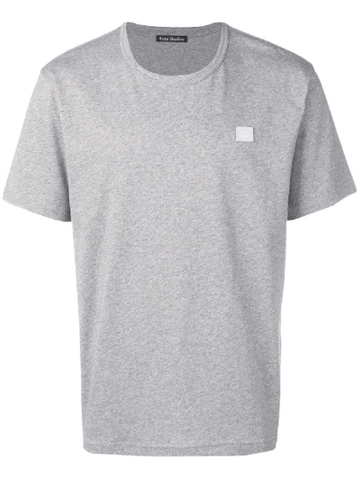 Shop Acne Studios Classic Fit Cotton T-shirt Light Grey