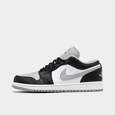 Shop Nike Men's Air Jordan Retro 1 Low Casual Shoes In White/black