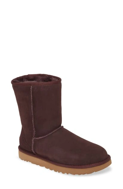 Shop Ugg Classic Ii Genuine Shearling Lined Short Boot In Fudge Suede