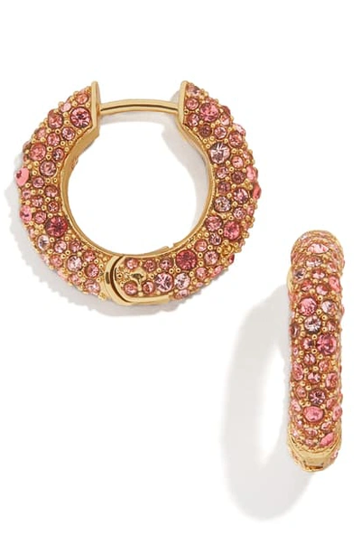 Shop Baublebar Carina Huggie Hoop Earrings In Pink/ Gold