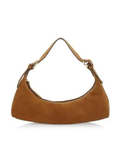 Shop By Far Mara Suede Baguette In Brown