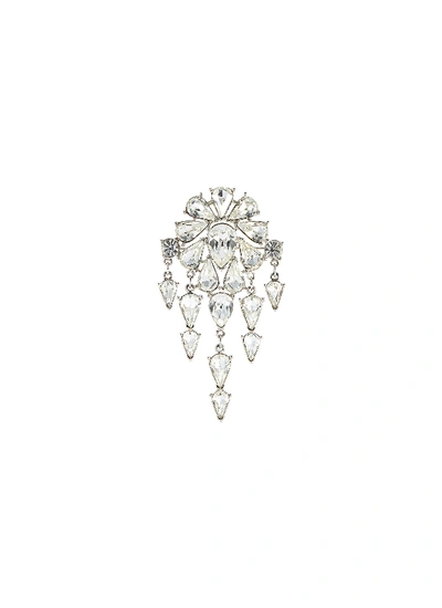 Shop Stazia Loren Trifari' Diamanté Dangle Brooch In Metallic