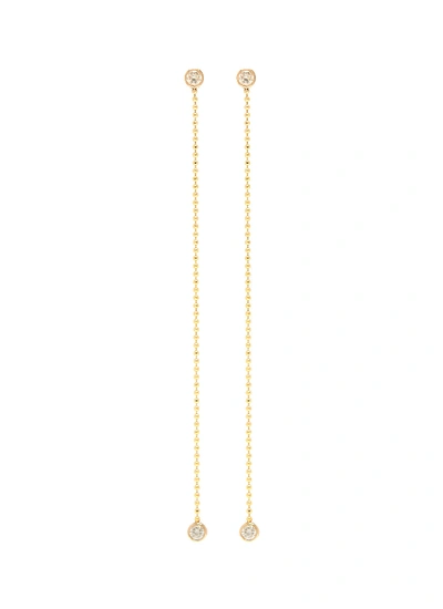 Shop Xiao Wang Elements' Diamond 14k Gold Bead Drop Earrings