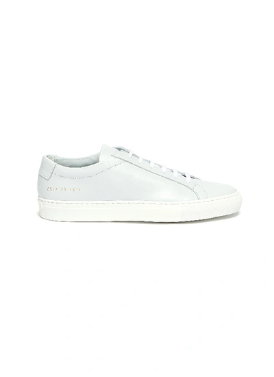 Shop Common Projects 'original Achilles' Low Top Lace Up Leather Sneakers In Blue