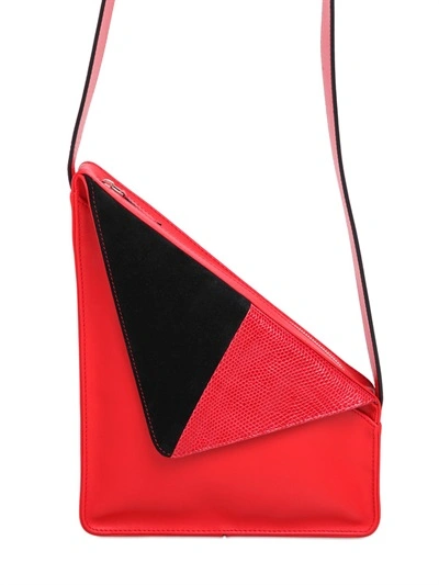 Jw Anderson Triangle Leather Shoulder Bag In Red