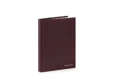 Shop Strathberry Refillable Leather Notebook In Burgundy