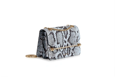 Shop Ss20 East/west Mini In Embossed Snake Illusion Blue
