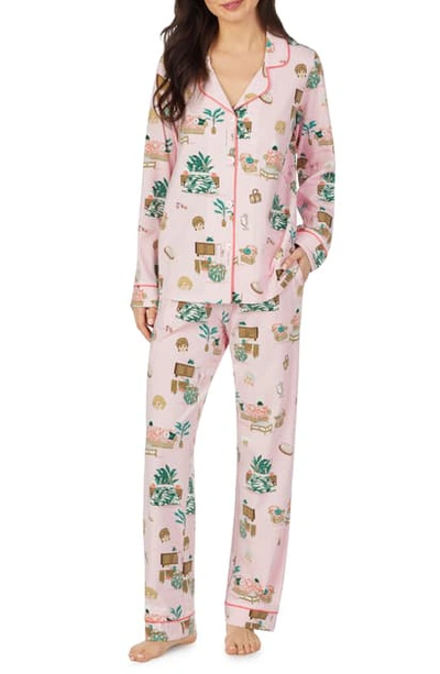 Shop Bedhead Pajamas Classic Stretch Organic Cotton Pajamas In Golden Girls