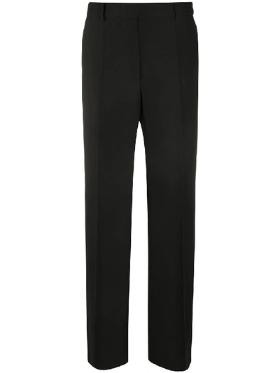 Shop Valentino Straight Leg Tailored Trousers In Black