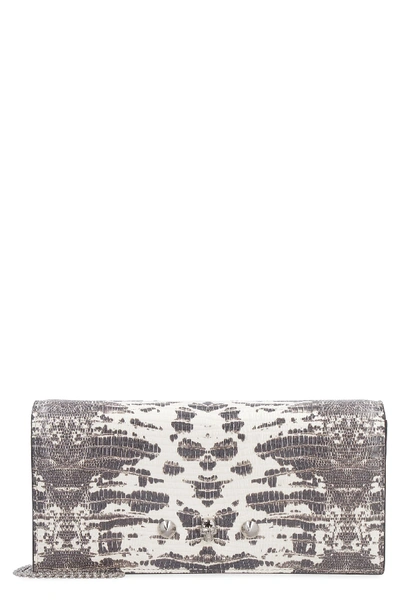 Shop Alexander Mcqueen Printed Leather Wallet On Chain In Multicolor