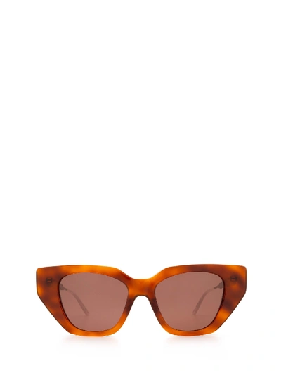 Shop Gucci Gg0641s Havana Sunglasses In 3