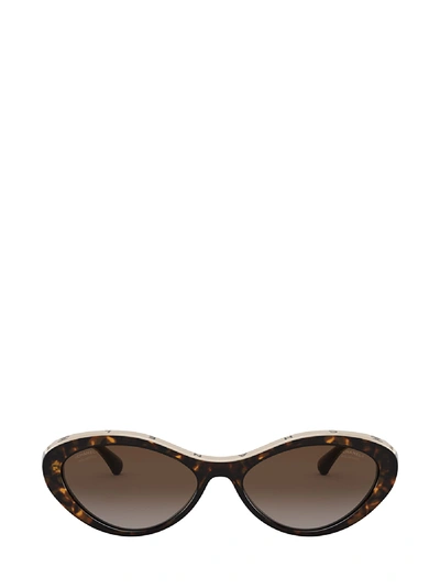 Pre-owned Ch5416 Dark Havana/beige Sunglasses