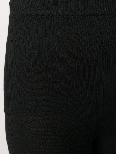 Shop Dolce & Gabbana Ribbed Leggings In Black