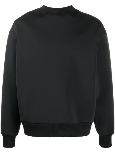 Shop Alchemy Long-sleeve Fitted Sweatshirt In Black