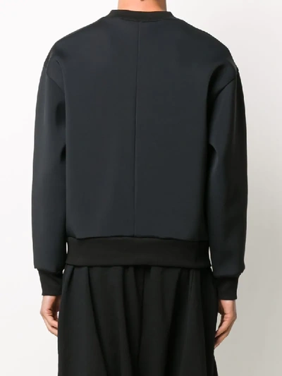 Shop Alchemy Long-sleeve Fitted Sweatshirt In Black