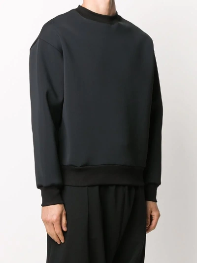 Shop Alchemy Long-sleeve Fitted Sweatshirt In Black