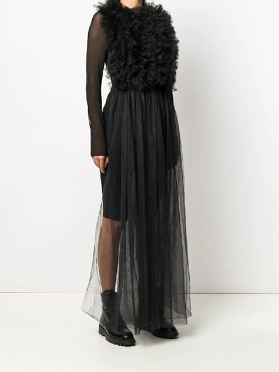 Shop Alchemy Sheer Ruffle Maxi Dress In Black