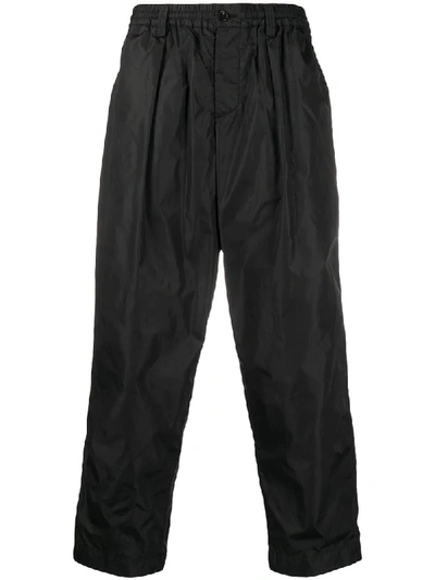 Shop Marni Wide-leg Cropped Trousers In Black