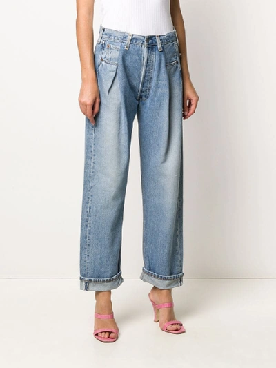 Re/done 40s Zoot Wide-leg Jeans In Blu Denim | ModeSens