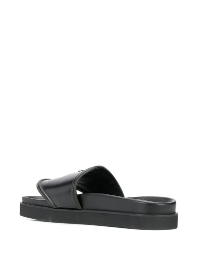 Shop Alyx Molded Leather Slides In Black