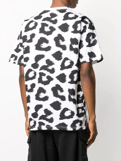 Shop Chinatown Market Logo-patch Leopard Print T-shirt In White