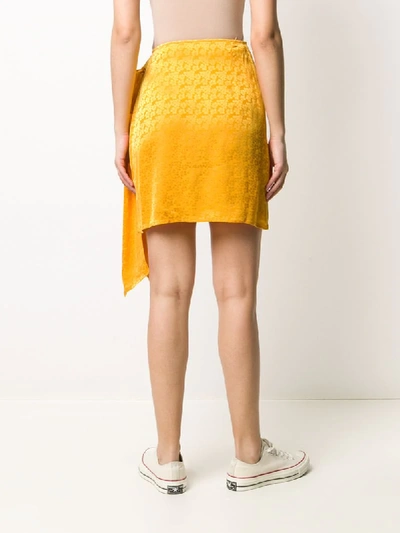 Shop Andamane Camilla Floral Print Skirt In Yellow