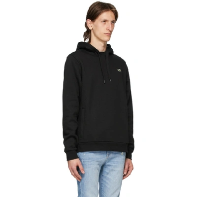 Shop Lacoste Black Classic Logo Hoodie In E89 Black