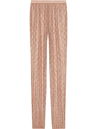 Shop Gucci Gg Supreme Leggings In Pink