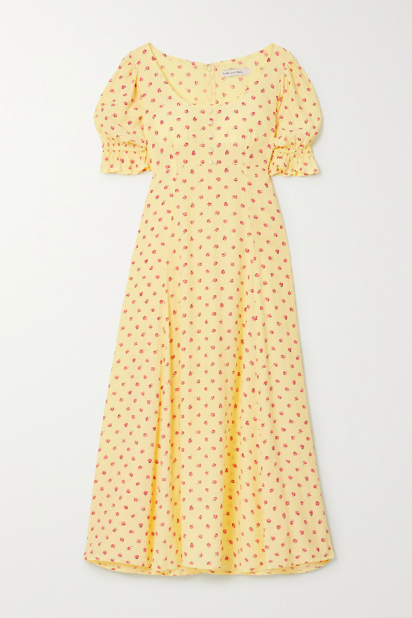 yellow net dress
