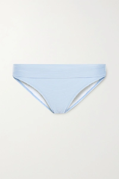 Shop Heidi Klein Bora Bora Ribbed Bikini Briefs In Light Blue