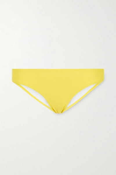 Shop Heidi Klein Cancun Seersucker Bikini Briefs In Yellow