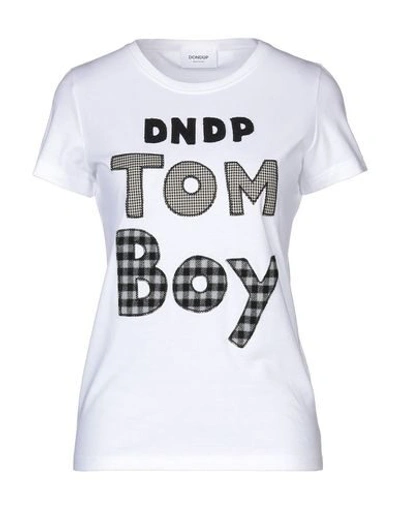 Shop Dondup Woman T-shirt White Size M Cotton