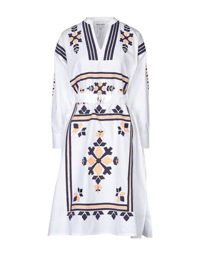 Shop Antik Batik Knee-length Dresses In White