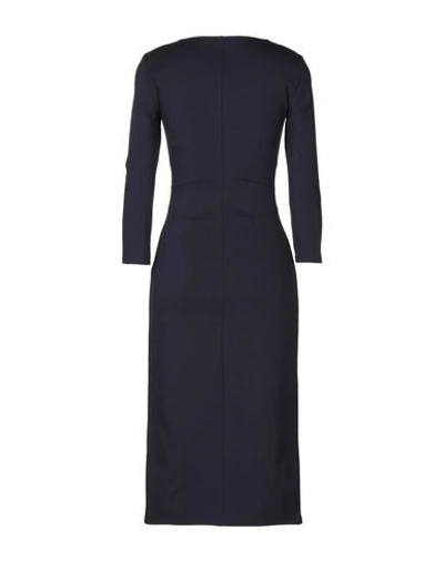 Shop Patrizia Pepe Midi Dresses In Dark Blue