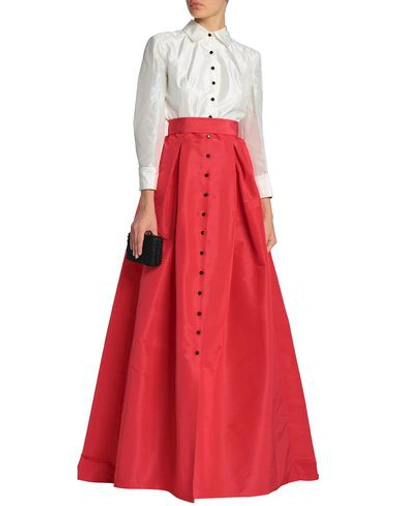 Shop Carolina Herrera Long Dresses In Red