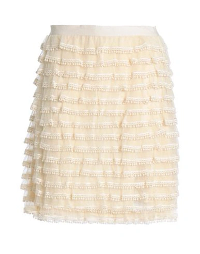 Shop Red Valentino Midi Skirts In Ivory