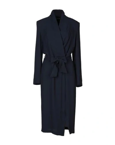 Shop Atos Lombardini 3/4 Length Dresses In Dark Blue