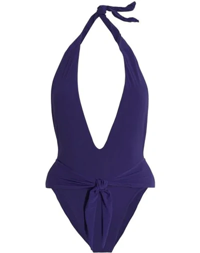 Shop Bower One-piece Swimsuits In Purple