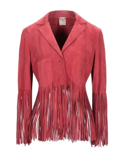 Shop Andrea D'amico Sartorial Jacket In Red