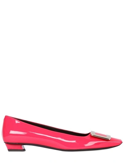 Roger Vivier 25mm Belle Vivier Patent Leather Pumps, Fuchsia