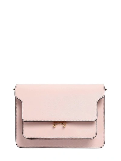 Shop Marni Medium Trunk Leather Shoulder Bag, Light Pink
