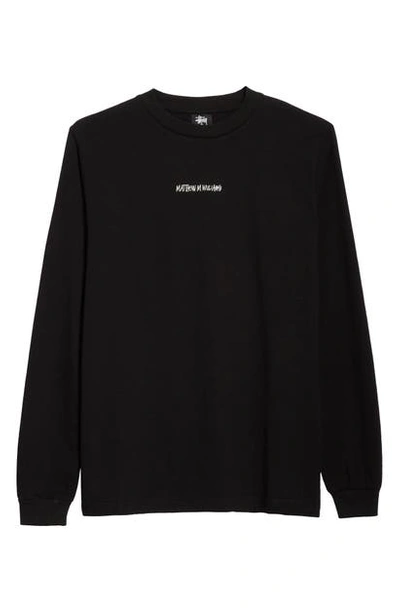 Shop Alyx X Stussy Logo Graphic Long Sleeve Cotton Tee In Black