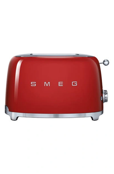 Shop Smeg 50s Retro Style Two-slice Toaster In Red